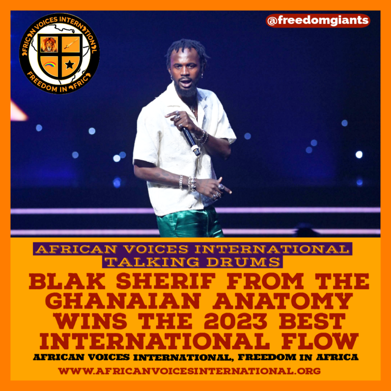 BLAK SHERIF FROM THE GHANAIAN ANATOMY WINS THE 2023 BEST INTERNATIONAL FLOW