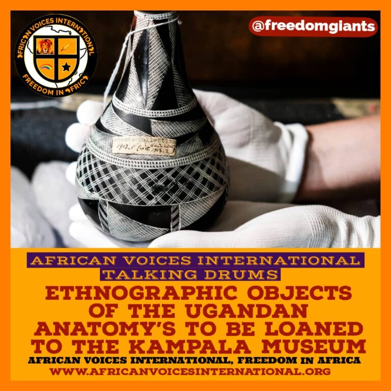 ETHNOGRAPHIC OBJECTS OF THE UGANDAN ANATOMY’S TO BE LOANED TO THE KAMPALA MUSEUM