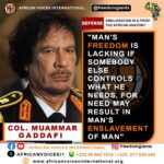 DISMISSAL TO DESTINY; THE LIBYAN ANATOMY’S MUAMMAR GADDAFI