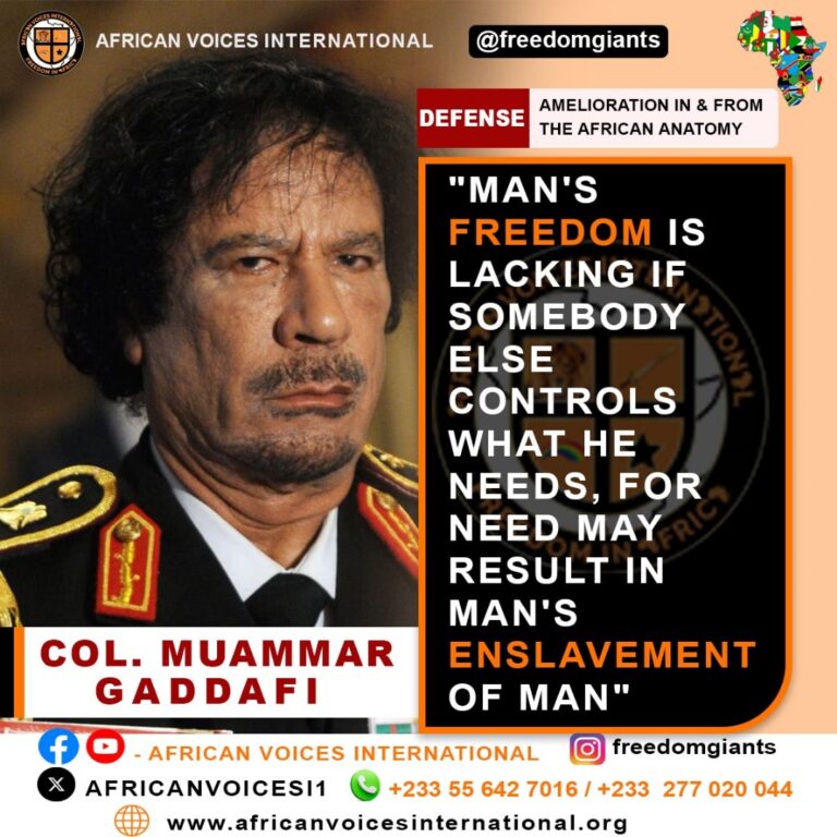 DISMISSAL TO DESTINY; THE LIBYAN ANATOMY’S MUAMMAR GADDAFI